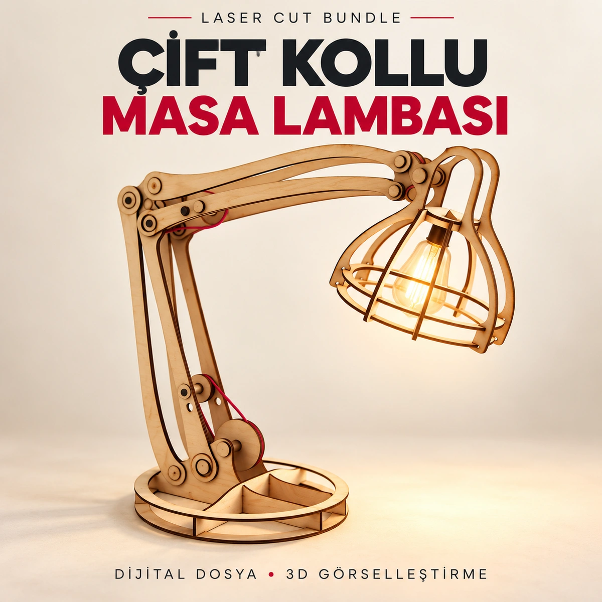 Çift Kollu Masa Lambası