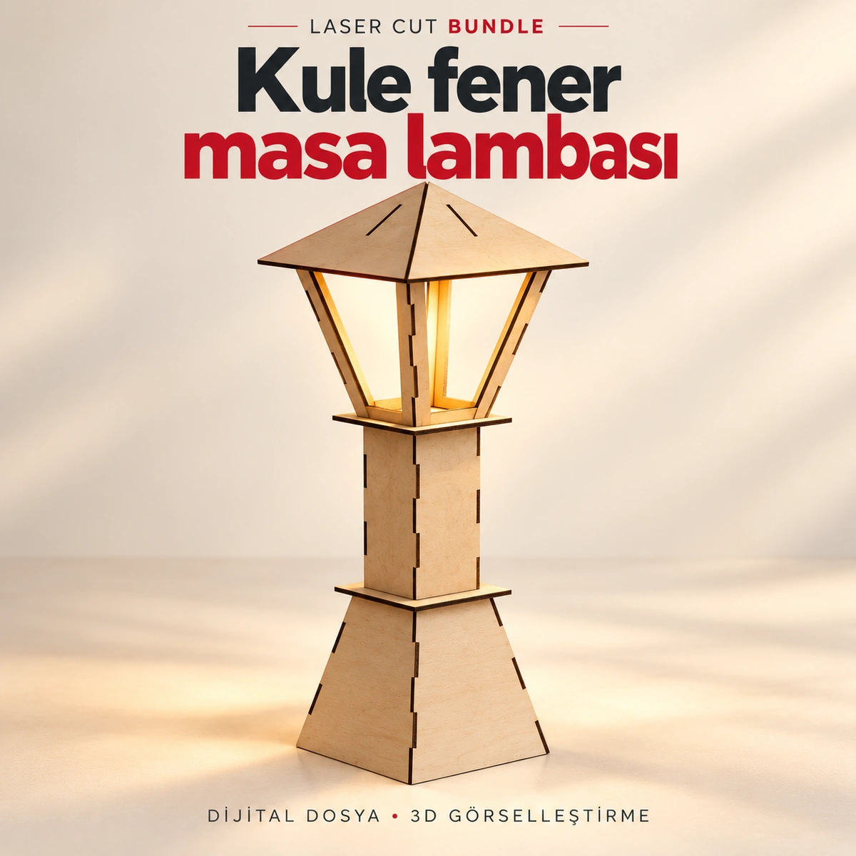 Kule fener masa lambası