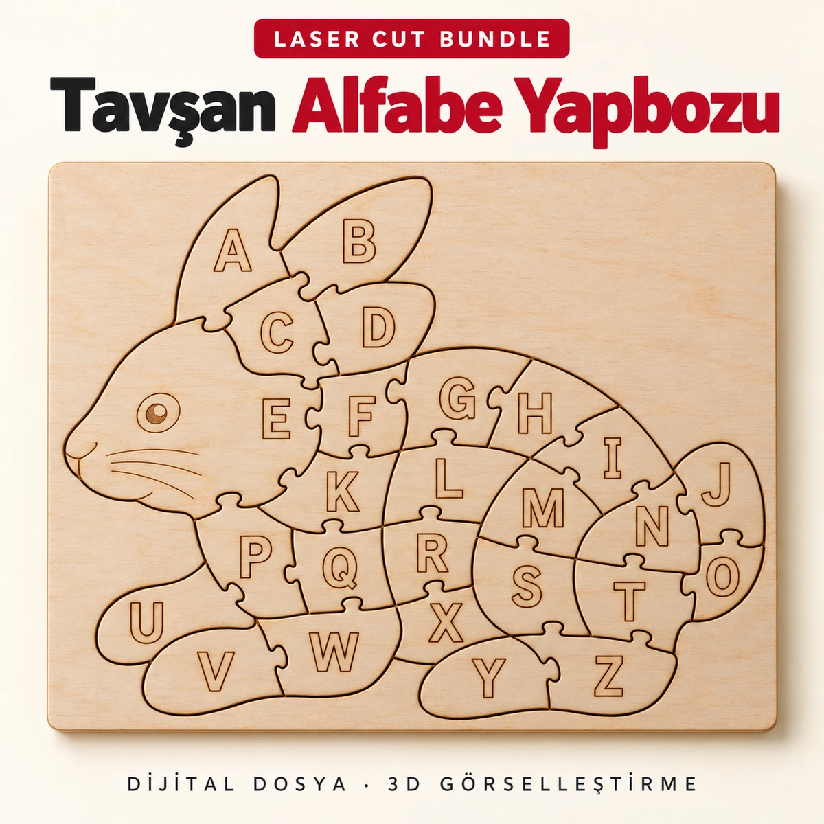 Tavşan Alfabe Yapbozu